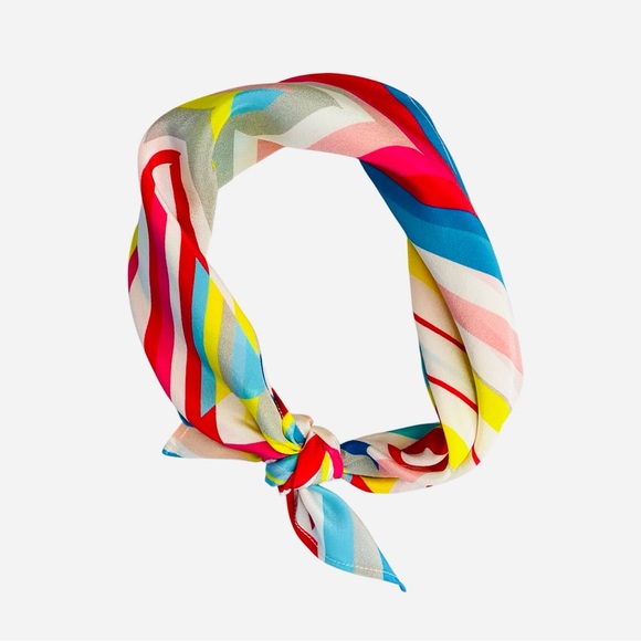 NWT SILKLETTE Alignment 100% Fine Silk Kerchief Scarf MULTICOLOR - Picture 7 of 9